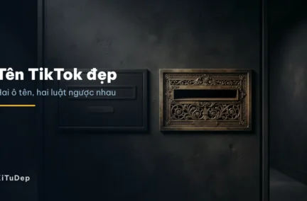 Hai khe hộp thư cạnh nhau, một trơn một chạm trổ, minh hoạ hai ô tên TikTok