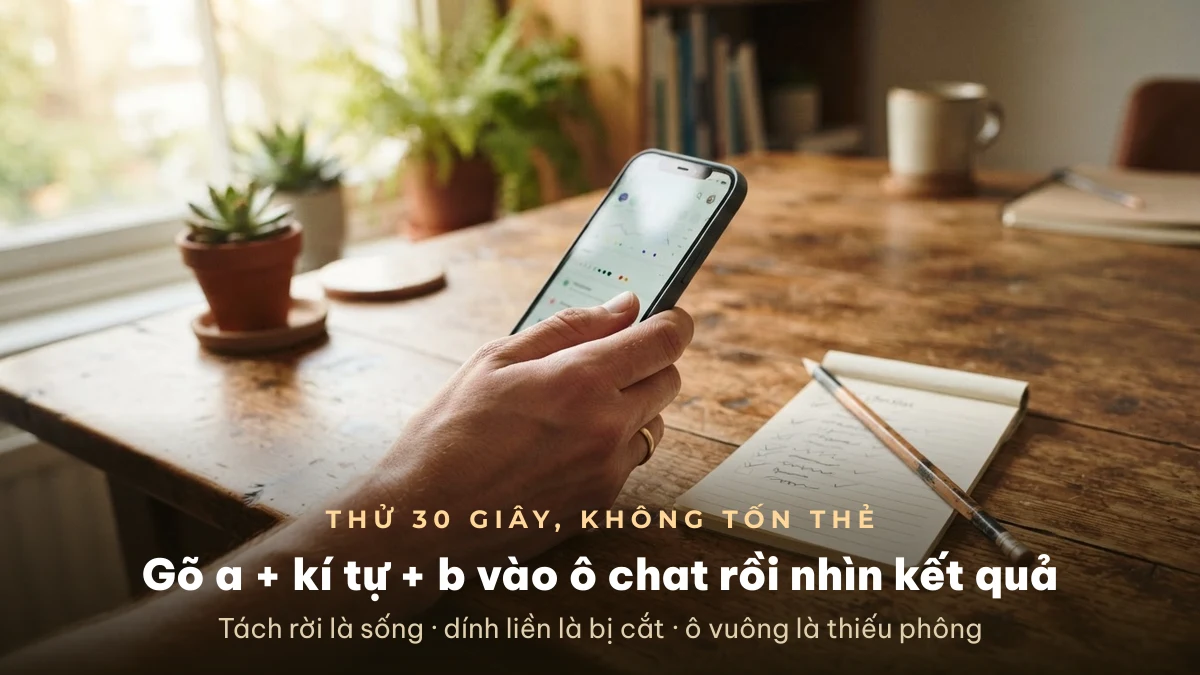 Tự test kí tự trong 30 giây Cách tự thử kí tự trong game mà không tốn thẻ đổi tên