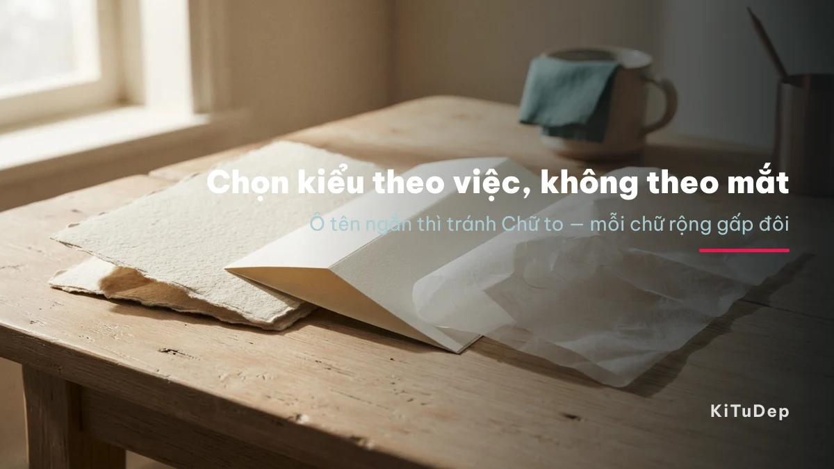Chọn kiểu chữ nào cho tên game, mạng xã hội hay tiểu sử