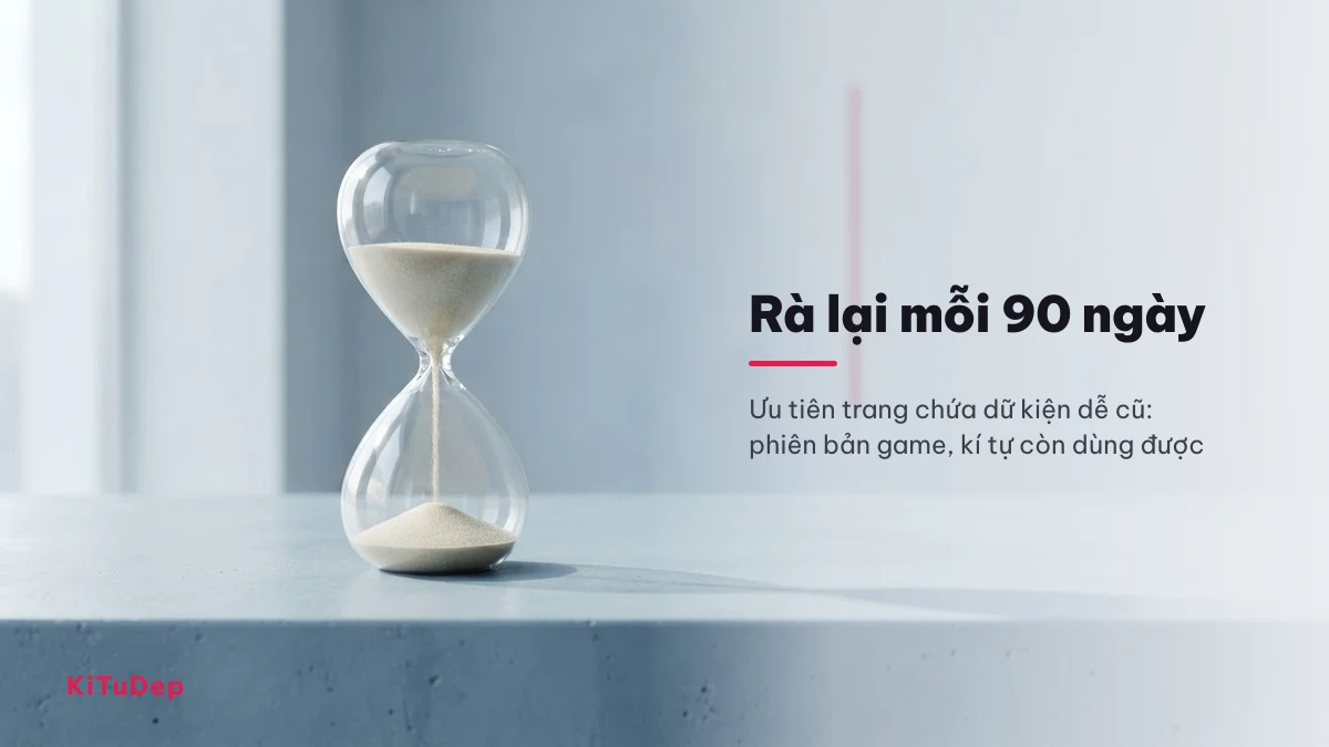Chu kỳ rà soát lại nội dung mỗi 90 ngày trên KiTuDep