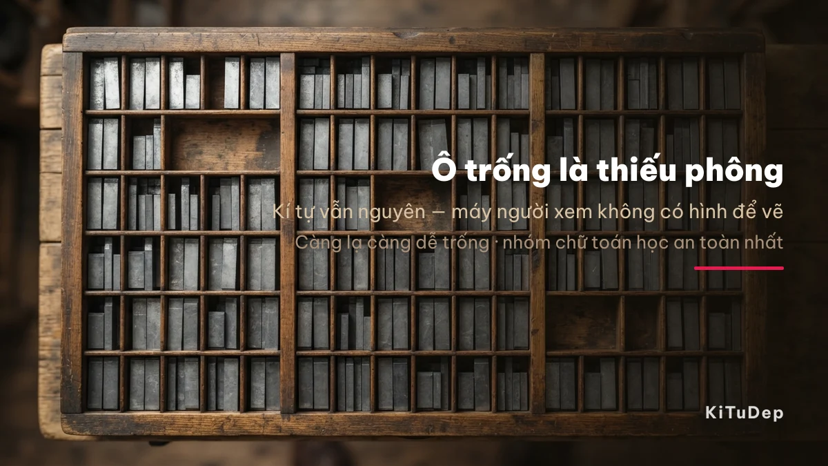 Chữ W kiểu nào cũng hiện được, chữ W nào dễ thành ô vuông