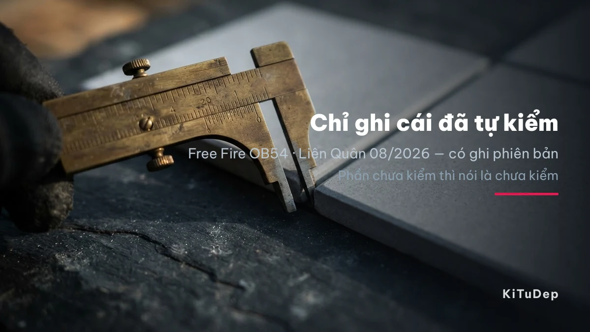 Bảng kiểm chứng kí tự khoảng trống theo từng game và từng phiên bản