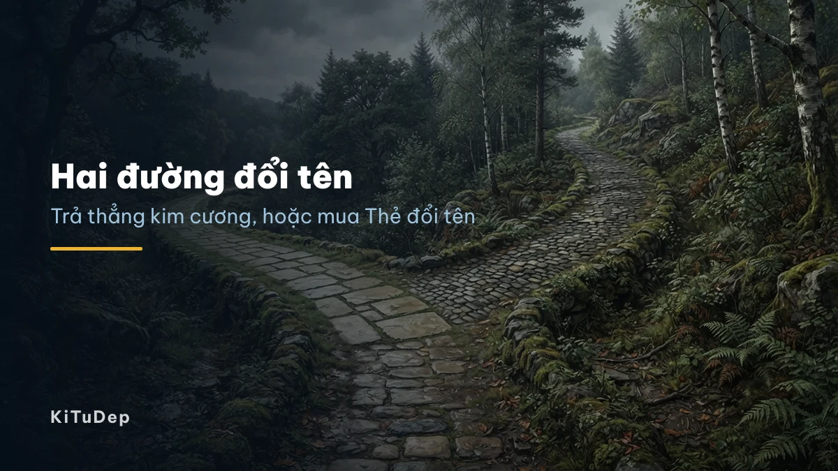 Hai đường đổi tên Free Fire Hai đường đổi tên Free Fire: trả thẳng kim cương hoặc mua Thẻ đổi tên