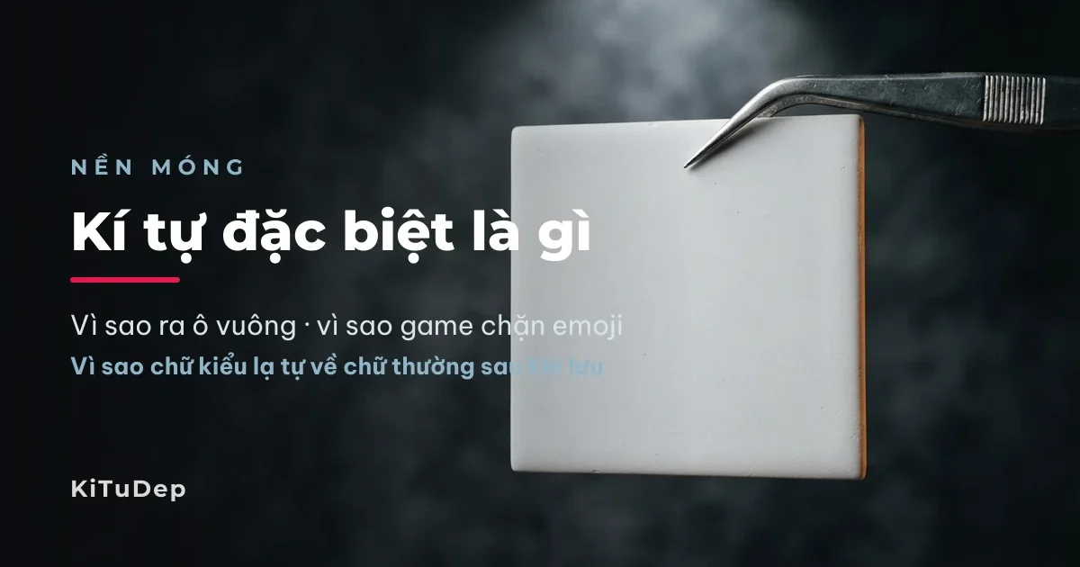 Kí tự đặc biệt là gì — vì sao ra ô vuông