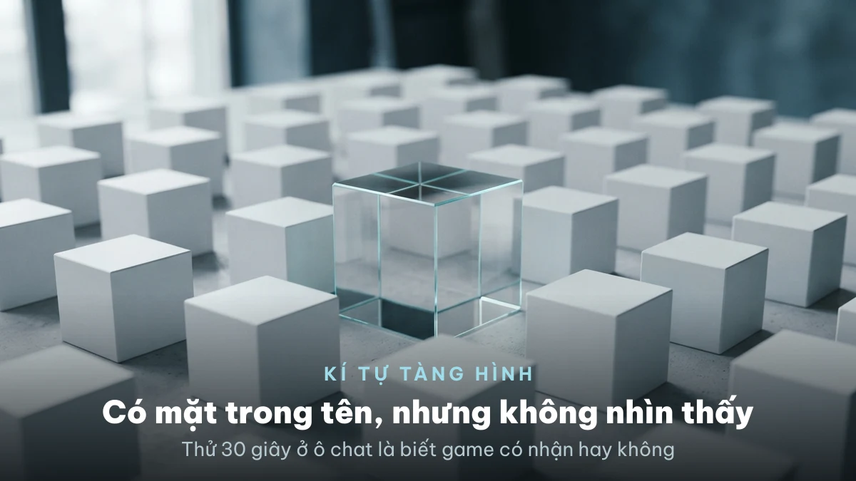 Kí tự tàng hình trong tên Blockman GO — có mà không nhìn thấy