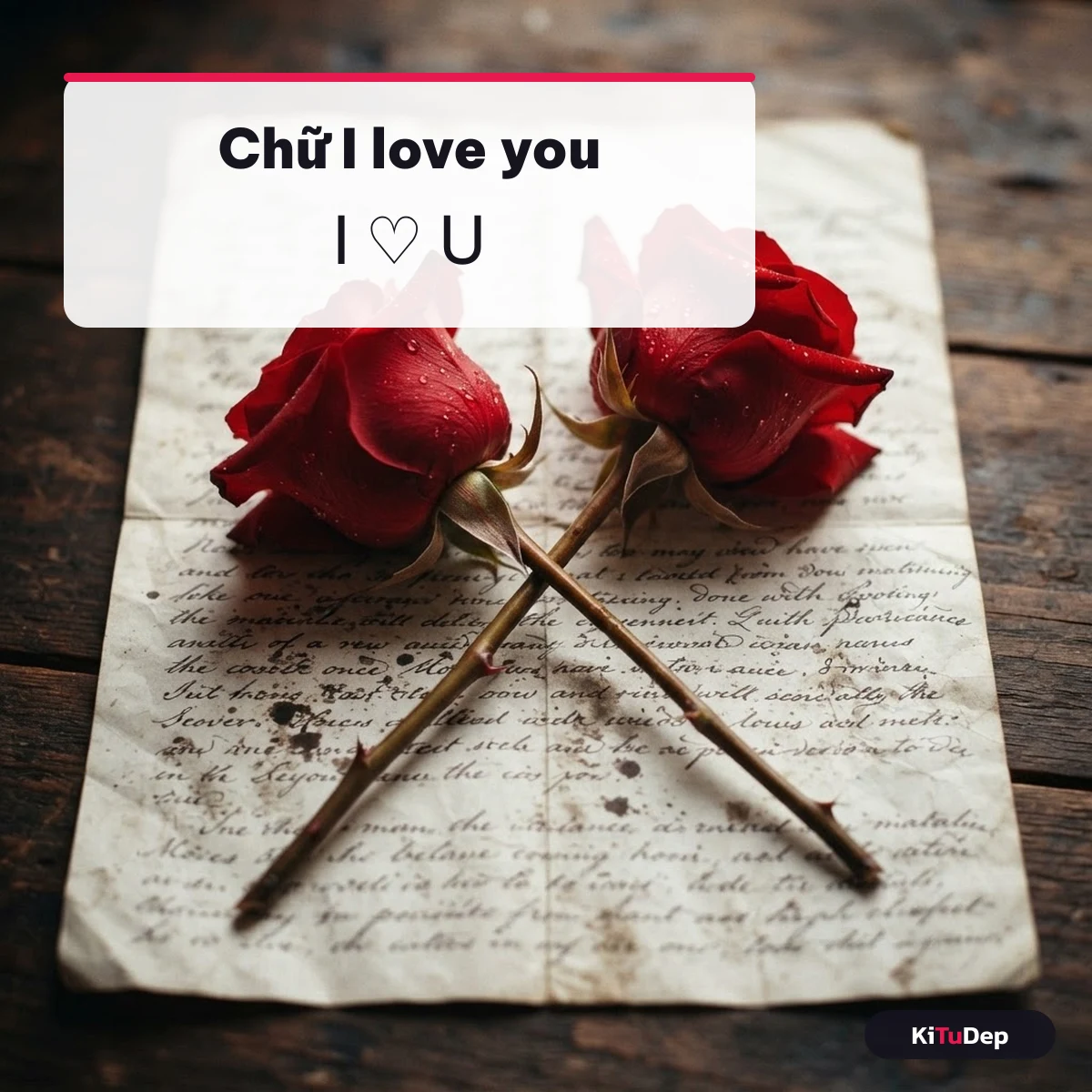 Chữ I love you viết bằng font Unicode