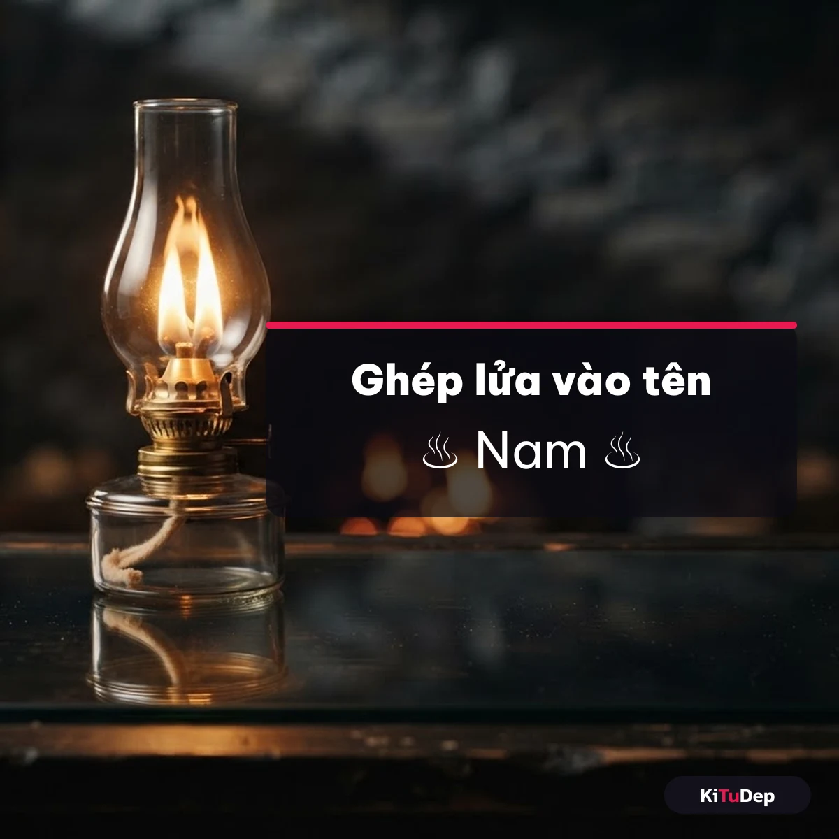 Ghép kí tự lửa vào tên nhân vật