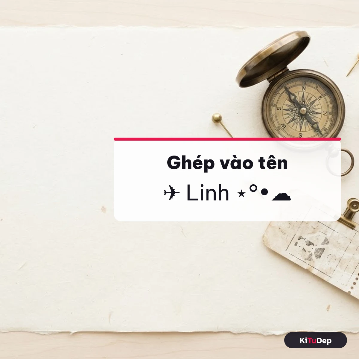 Ghép kí tự máy bay vào tên du lịch