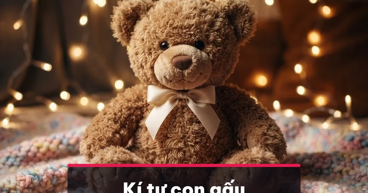 Kí tự con gấu mũi gấu chép 1 chạm