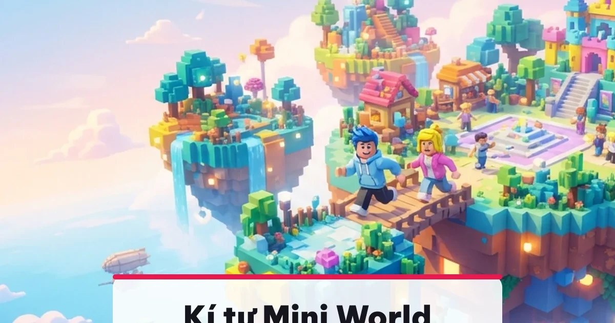 Kí tự đặc biệt Mini World khối vuông chép 1 chạm