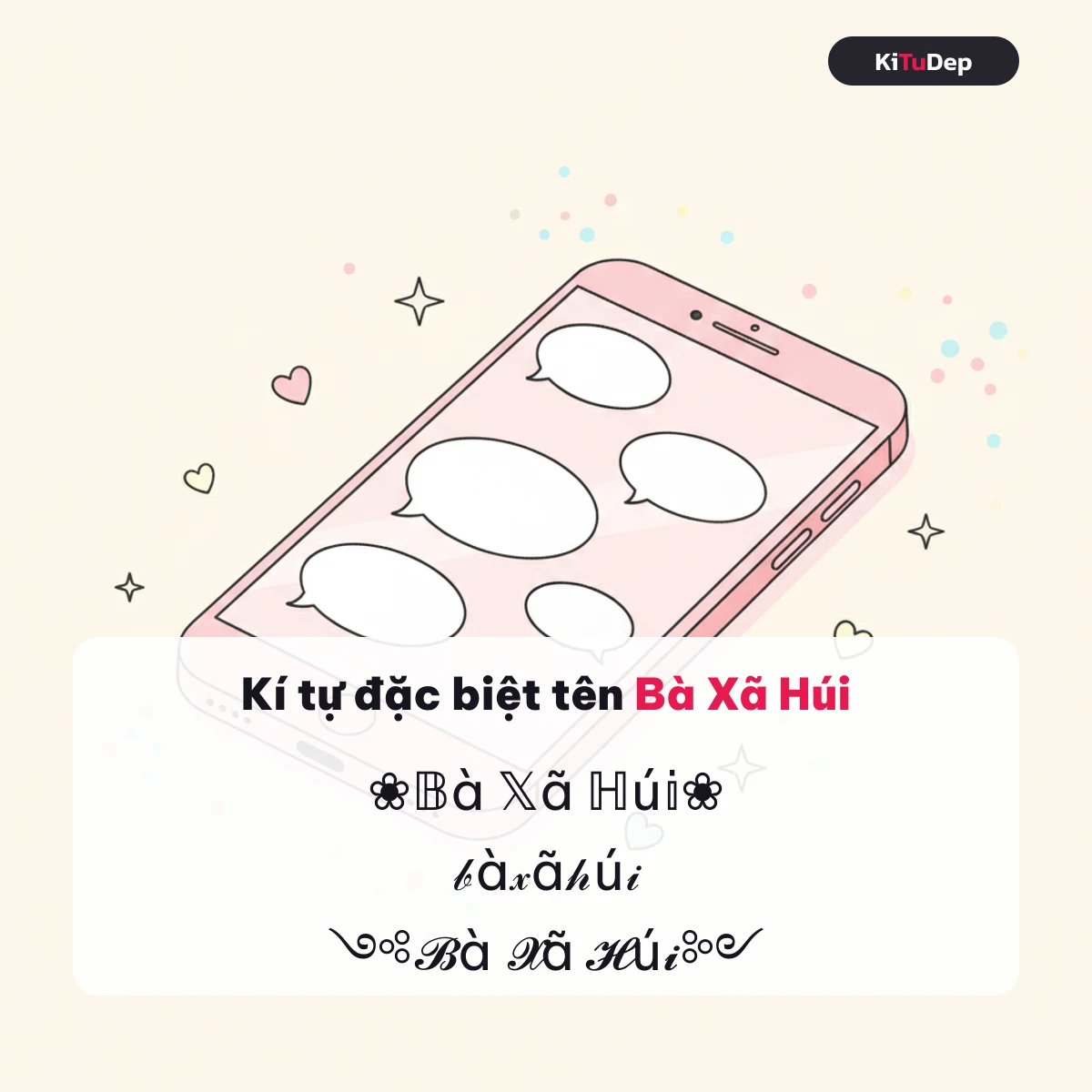 Kí tự đặc biệt tên Bà Xã Húi — mẫu nickname do cộng đồng gửi