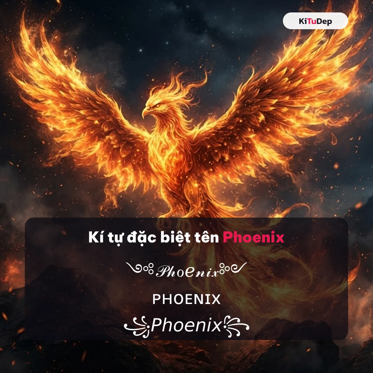 Kí tự đặc biệt tên Phoenix — mẫu nickname do cộng đồng gửi