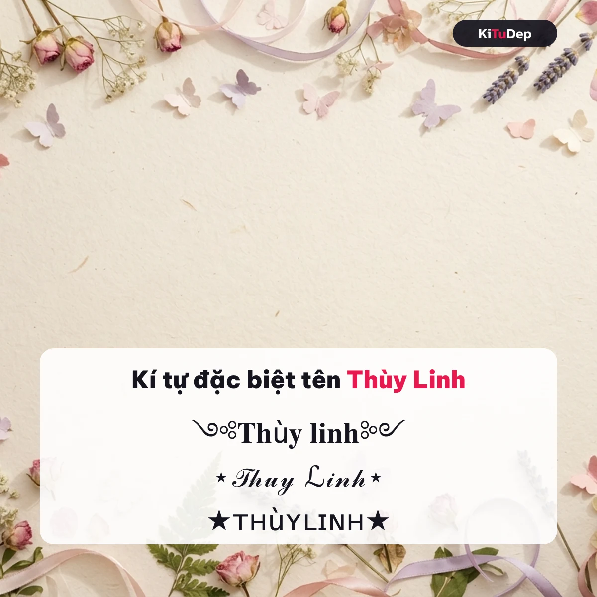 Kí tự đặc biệt tên Thùy Linh — mẫu nickname do cộng đồng gửi