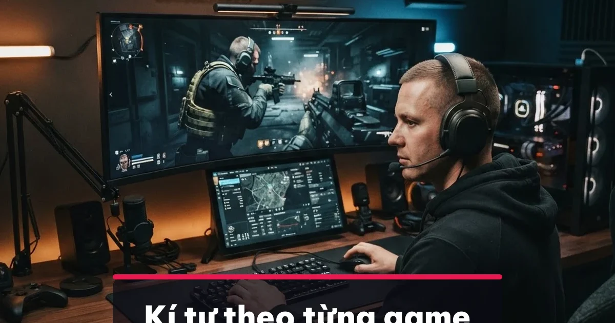 Kí tự game theo từng game và mạng xã hội