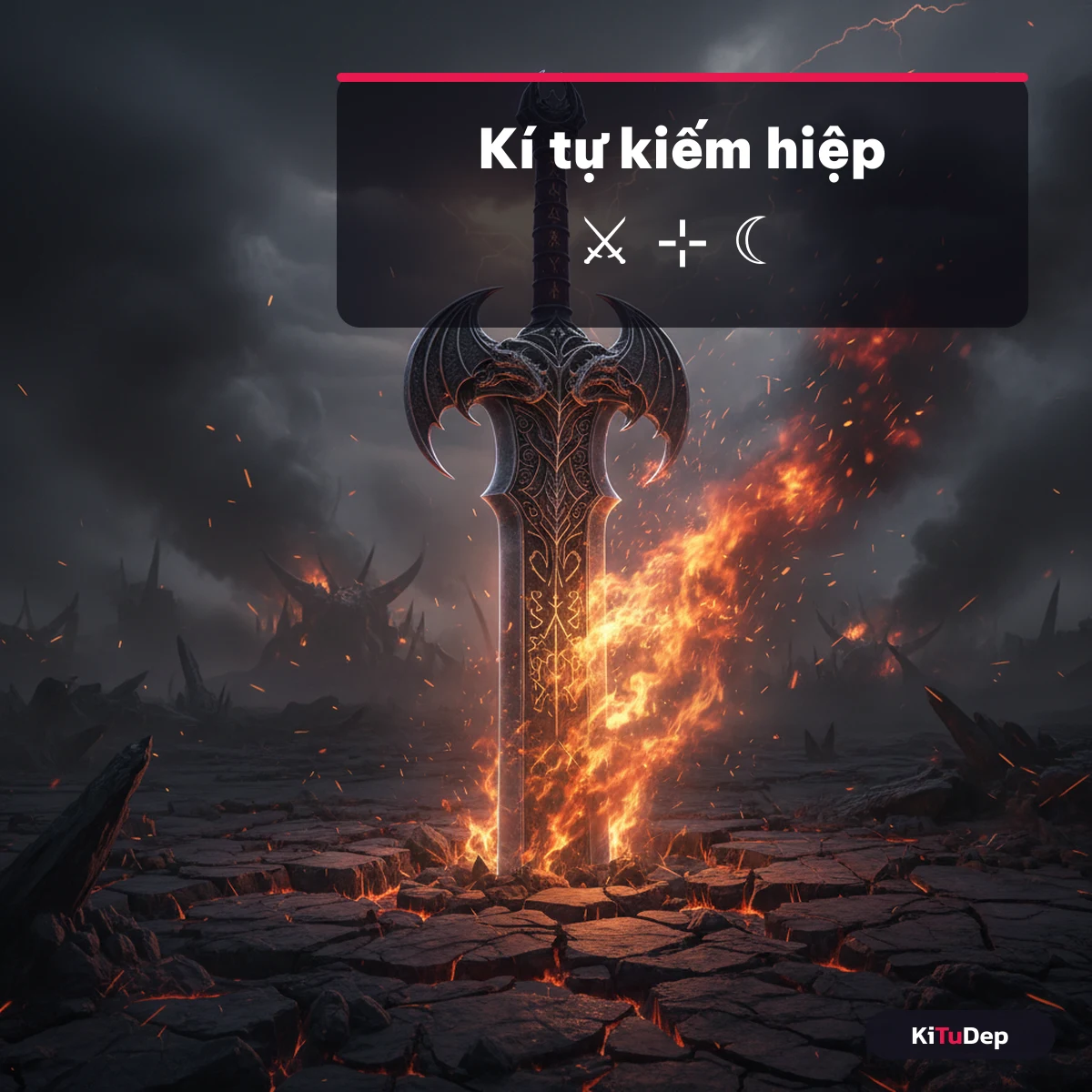 Kí tự vũ khí và kiếm hiệp cho tên Naraka