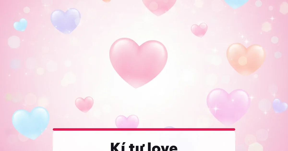 Kí tự love tim chép 1 chạm