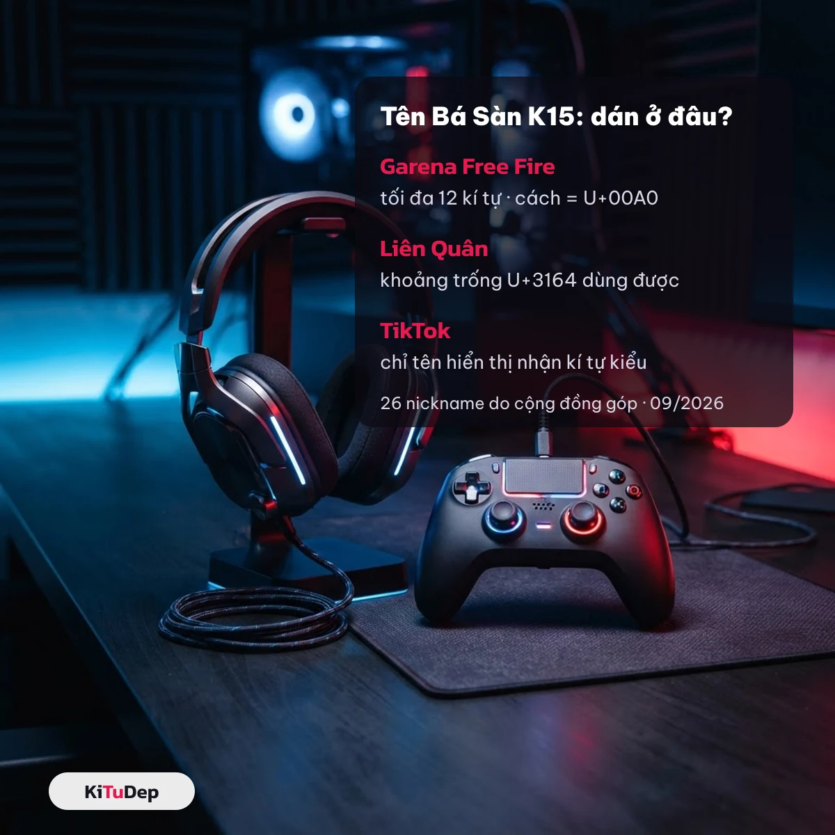 Tên Bá Sàn K15 dán vào Garena Free Fire, Liên Quân và tên hiển thị TikTok
