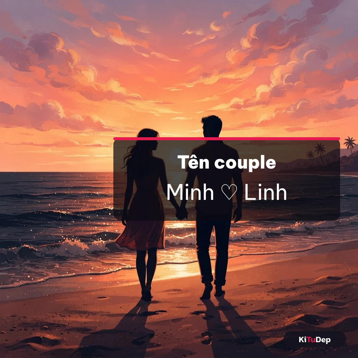 Tên couple với kí tự tim