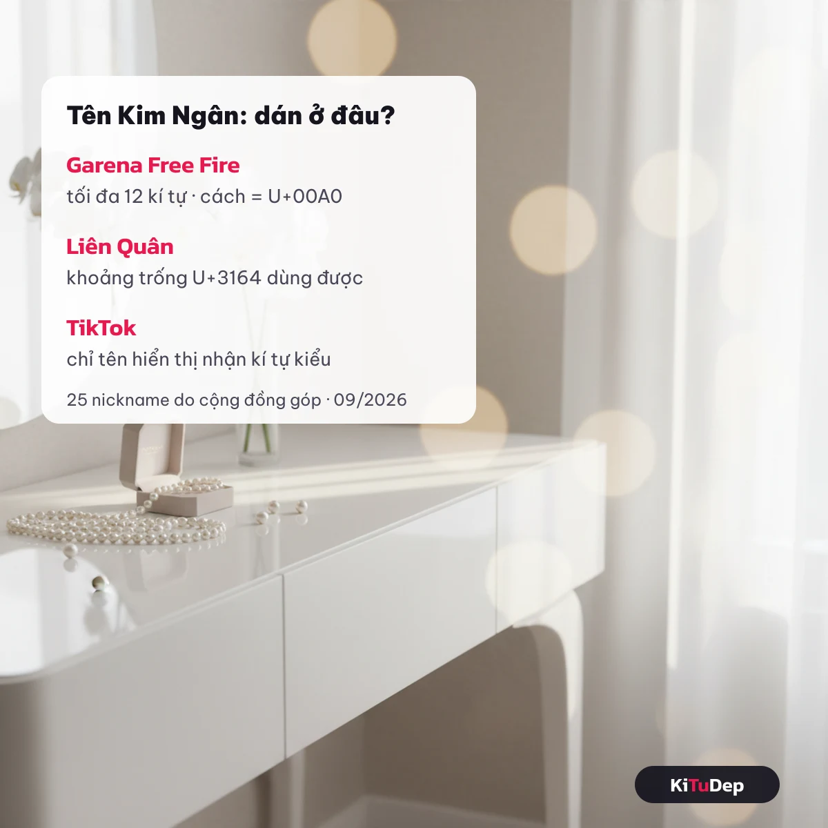 Tên Kim Ngân dán vào Garena Free Fire, Liên Quân và tên hiển thị TikTok
