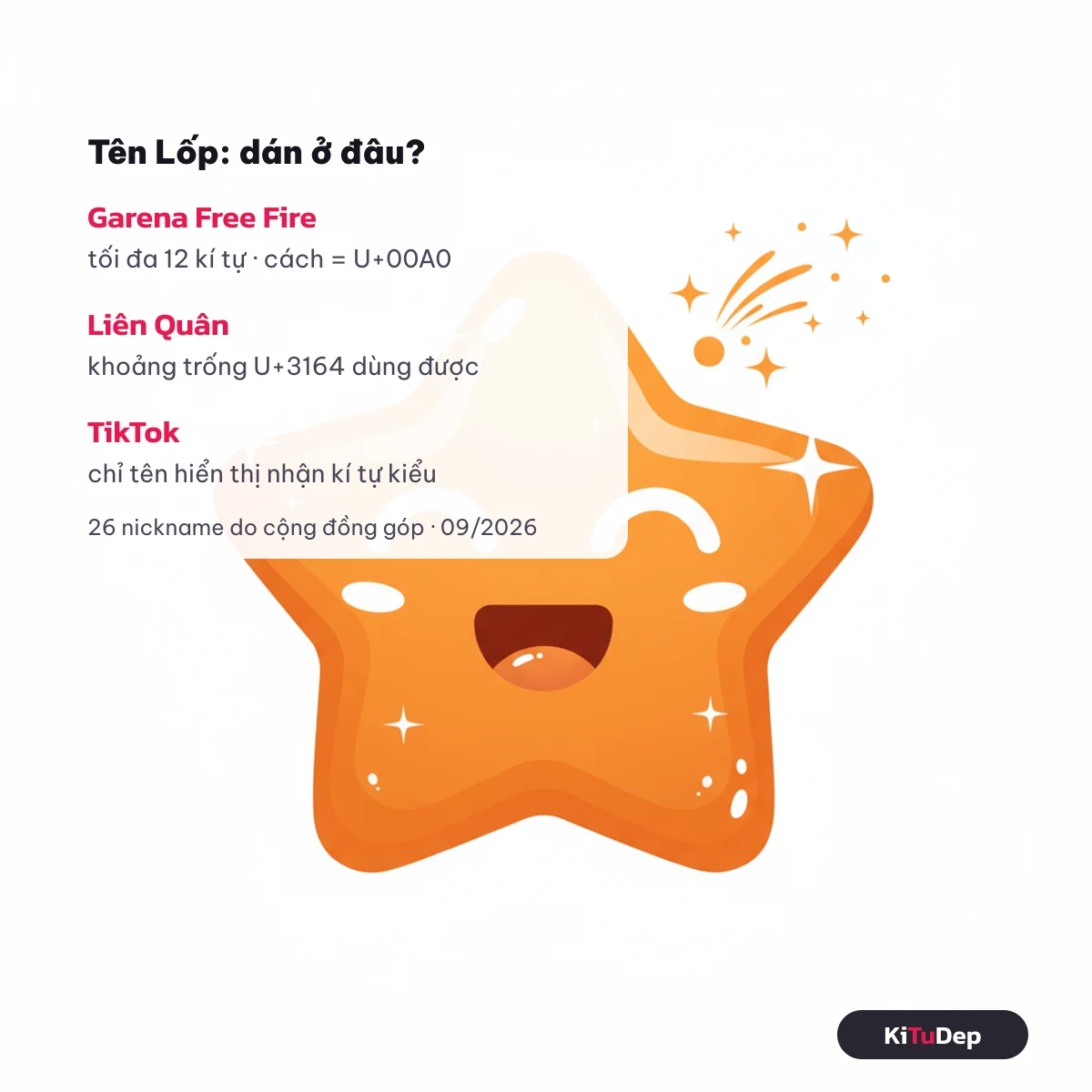 Tên Lốp dán vào Garena Free Fire, Liên Quân và tên hiển thị TikTok